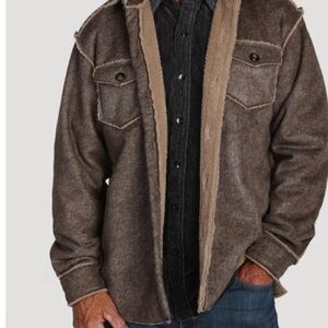True Grit Men's Brown Sherpa Shirt Jacket